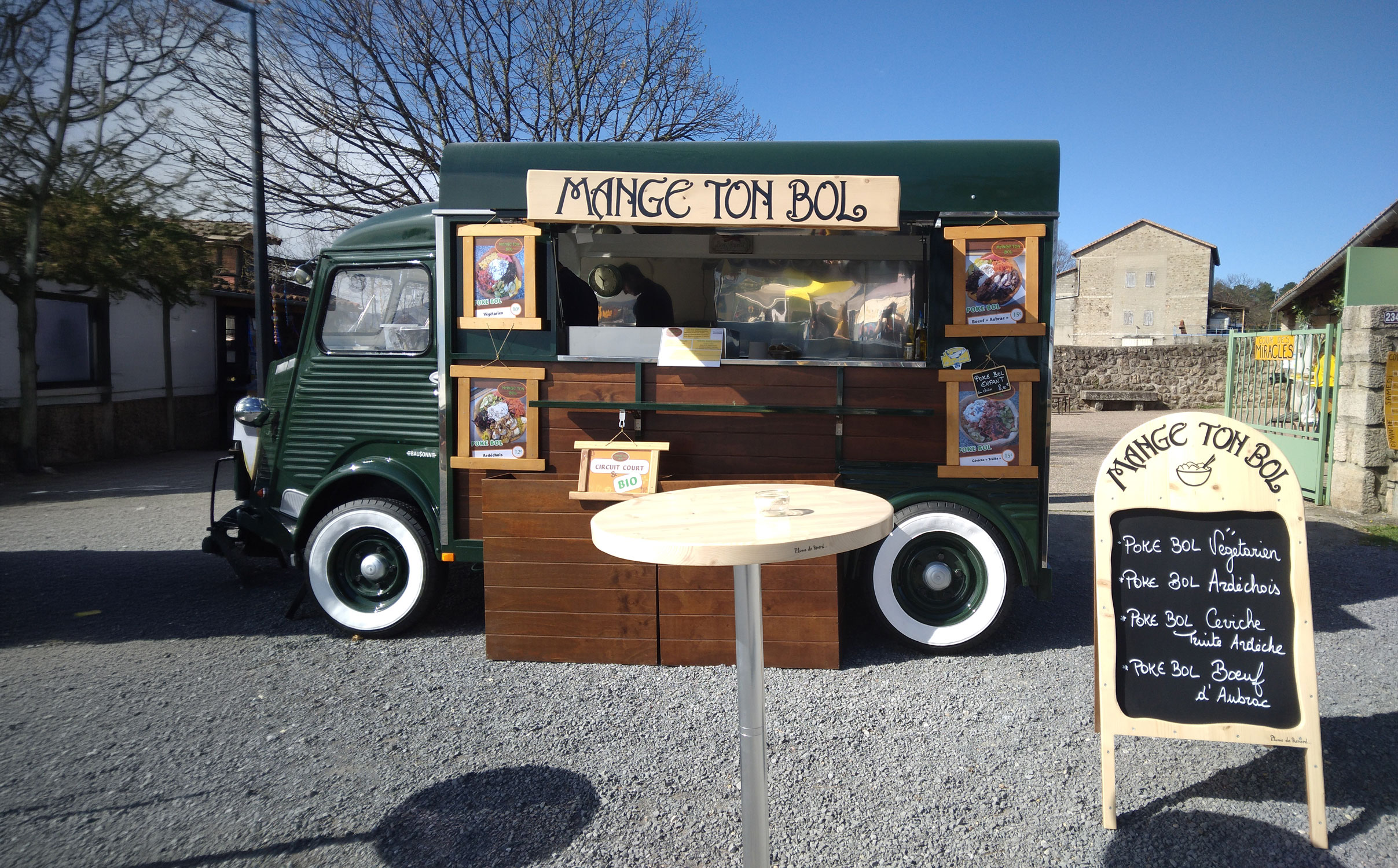 Food truck zéro déchet food truck utilisant des bols comestibles